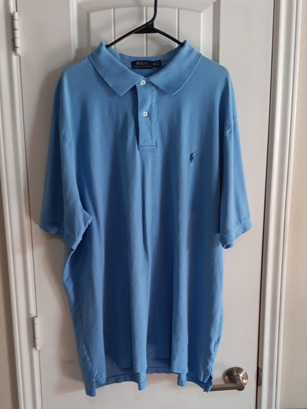 Polo Ralph Lauren 2XLT Blue Short Sleeve Polo Shirt - Small Flaws